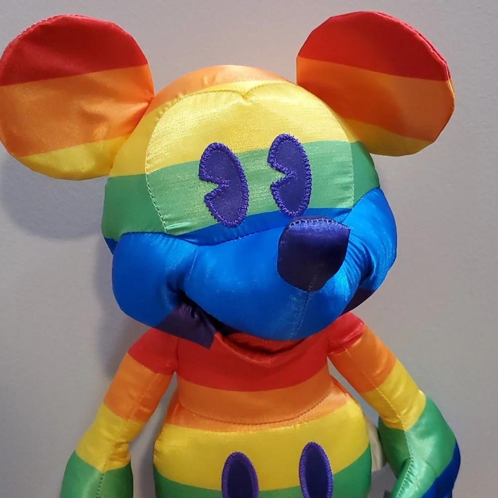 New Rainbow Pride Mickey Mouse Disney Parks Plush 15